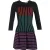 Fendi gestreepte mini-jurk met uitlopende rok in veelkleurige wol