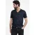 John Varvatos Wooster Slim Fit Ss Linenv-neck Midnight