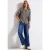 Street One Dames Gestructureerde blouse met leopatroon in Beige