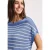 Street One Dames Trui met boothals en strepen in Blauw