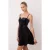TRENDYOLMİLLA Dames Zwart Effen Kort / Mini Mouwloos Stijlvol/Avond Skater Jurken