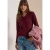 Effen shirt met lange mouwen en V-hals