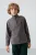 Sweatshirt voor jongeren met halve rits en borduursel