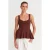 Mouwloze Geribbelde Peplum Blouse