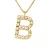 Collar ABC Diamonds 0,10 Cts BRIEF “B” 18 karaats geel goud
