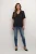 Blouse met korte mouwen Relaxed fit Blac