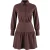 TRENDYOLMİLLA Dames Bruin Effen Kort / Mini Lang Casual Skater Jurken