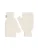 GOBI Cashmere Handschoenen met korte vingers ‘Rib-Knit Cashmere Gloves’  wit