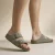Birkenstock Birkenstock Arizona Slippers groen Imitatieleer