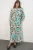 Bloemen Maxi Jurk Met Mandarin Kraag