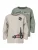 NAME IT Shirt ‘NMMVILIAN’  grijs / lichtgrijs / bourgogne / wit