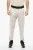 Slim Fit TOM-broek van katoenen keperstof met contrasterende tailleband in beige