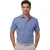 OLYMP korte mouw overhemd blauw ruit normale fit