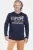 Jan Vanderstorm oversized longsleeve ELION Plus Size met tekst donkerblauw