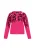 faina Gebreid vest  donkerlila / fuchsia / parelwit