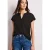 Street One Dames Blouse met losse schouders en gespleten hals in Zwart