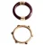 Mango armband – set van 2 goudkleurig/rood
