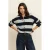 Expresso gebreid gestreept vest met wol – blauw
