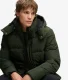 Premium Puffer Jas Met Capuchon Green