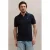 Kultivate regular polo fijn gebreid donkerblauw