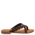 Lazamani Lena suède slippers met studs bruin