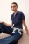TRENDYOLMİLLA Dames Donkerblauw Effen Kort Regular fit Blouses