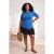 Trendyol Curve Dames Blauw Effen Kort Regular fit Grote maten Blouses