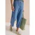 Cecil Dames High Waist broek met wijde pijpen in Loose Fit in Blauw