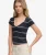 Athletic Essentials Top met Gerimpeld Patroon Blauw