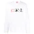 Diesel dubbel vernietigd logo wit sweatshirt
