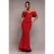 Vrouwelijke jurk met gedrapeerde mouwen Goddiva Off The Shoulder Maxi