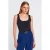 Mouwloze Blouse met Vierkante Halslijn in Slank Model