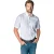 katoenen Ledub overhemd korte mouw geruit blauw normale fit