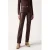 Miss Etam straight leg coated broek – donkerbruin