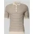 BRAX Slim fit poloshirt in gebreide look met linnen