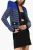 Gestreept vest versierd met pailletten in blauw, zwart