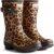 Hunter Original Korte Leopardlaarzen Rubber Dames Leopardenprint/Chocoladebruin Wellingtonlaarzen