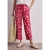 Street One Dames Broek met wijde pijpen in Loose Fit met print in Rood