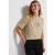 Street One Dames Zacht shirt met tekst in Beige