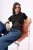 TRENDYOLMİLLA Dames Zwart Effen Kort Getailleerd Blouses