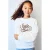 Mango Kids sweater met print – naturel/wit