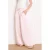 LOLALIZA satijnen high waist broek lichtroze