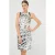 Mouwloze jurk met print en contrastdetail