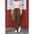 Broek met Wide Leg pijpen in suède-look
