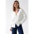 Lange Ribbels Breigarment Cardigan met V-hals en Knoopsluiting