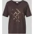 milano italy T-shirt met pailletten en V-hals