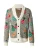 Lindbergh Gebreid vest  grijs / groen / rood / wit