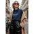 TRENDYOLMİLLA Dames Donkerblauw Slogan Lang Oversized Sweatshirts