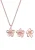 ELLI Sieraden set ‘Frangipani’  rose-goud