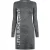 Off White Damesjurk met glitter, ronde hals en strakke pasvorm (Zilver/Wit)